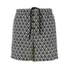 Valentino Bermuda Shorts In Cotton Poplin With All Over Toute La V Print In Blue