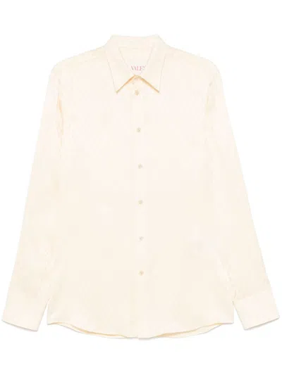 Valentino Toute La V-print Shirt In Beige