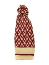 Valentino Maroon Toute La V Scarf In Burgundy
