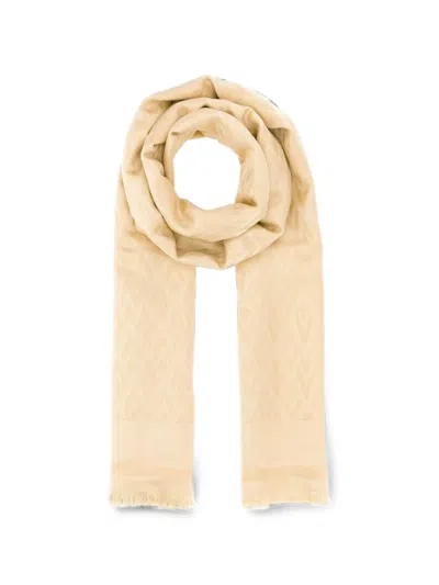 Valentino Garavani 200 X 70 Cm Ivory Silk-blend Toute V Scarf For Women In White