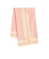 Valentino Toute La V Silk Scarf In Pink