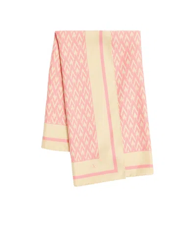 VALENTINO TOUTE LA V FINISHED EDGE SCARF