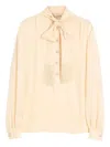 Valentino Toute La V Silk Jacquard Top