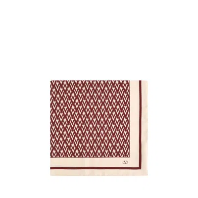 Valentino Toute La V Silk Scarf