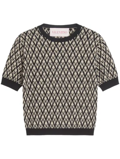 VALENTINO TOUTE LA V JACQUARD SWEATER