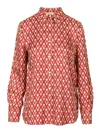 Valentino Toute La V Twill Shirt In Red