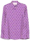 Valentino Toute La V Twill Shirt In Purple