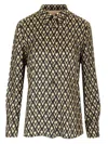 Valentino Toute La V Twill Shirt Shirts Multicolor In Black
