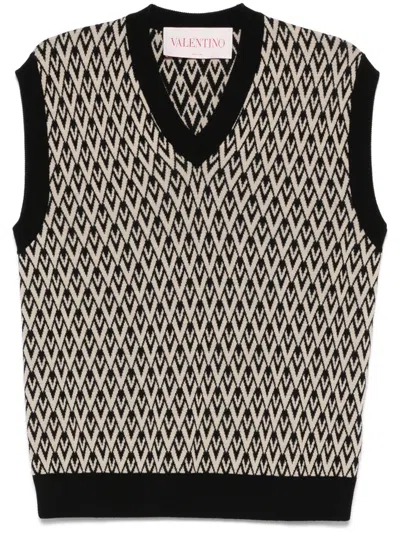 VALENTINO BLACK TOUTE LA V VEST