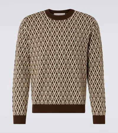 VALENTINO TOUTE LA V VIRGIN WOOL SWEATER