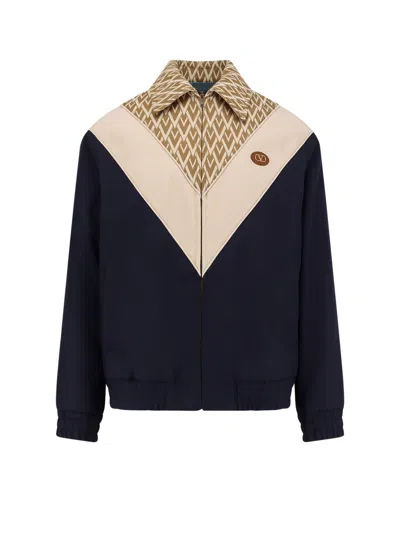 VALENTINO TOUTE LA V WOOL AND COTTON JACKET
