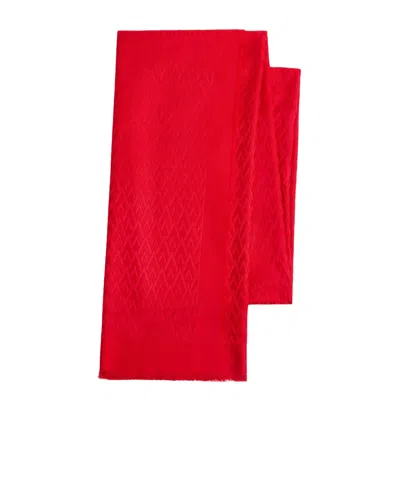 Valentino Toute La V Wool And Silk Scarf In Red