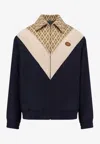 Valentino Garavani Wool Bomber Jacket With Print Toute La V In Multi