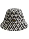 Valentino Toute La V Wool Bucket Hat In Black