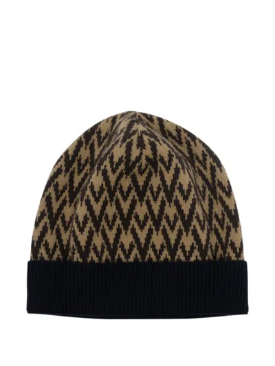 Valentino Garavani Toute La V-signature Beanie Hat In Multi