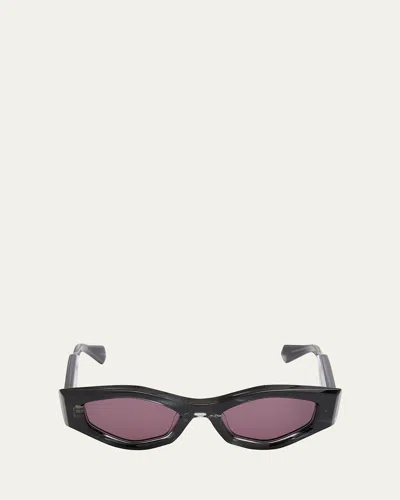 Valentino Tre Acetate & Titanium Cat-eye Sunglasses In Brown