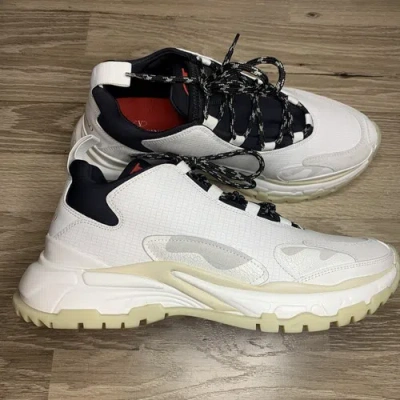 Pre-owned Valentino Garavani Valentino Trekking Sneaker Camo Cream Black Runners Sy0s0c15 Us 7 Eur 40 In White
