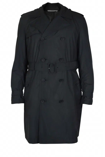 Valentino Garavani Men Trench Coat In Black