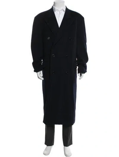 Pre-owned Valentino Trench Coat In Blue