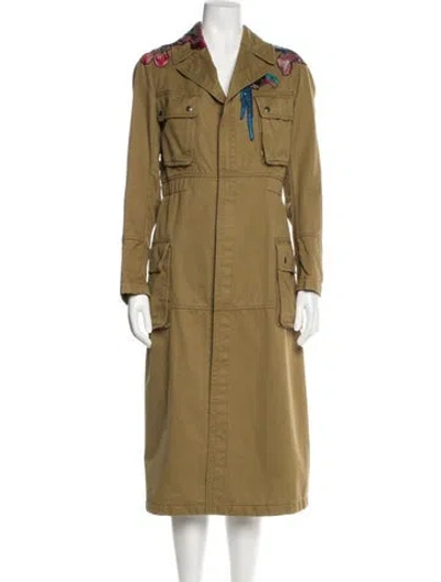 Pre-owned Valentino Trench Coat In Brown