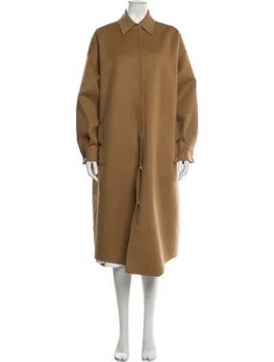 Pre-owned Valentino Trench Coat In Brown