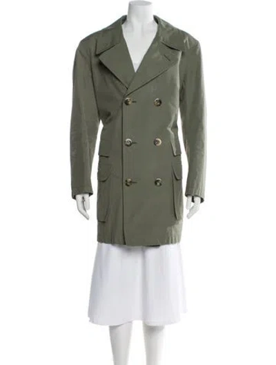 Pre-owned Valentino Trench Coat In Green