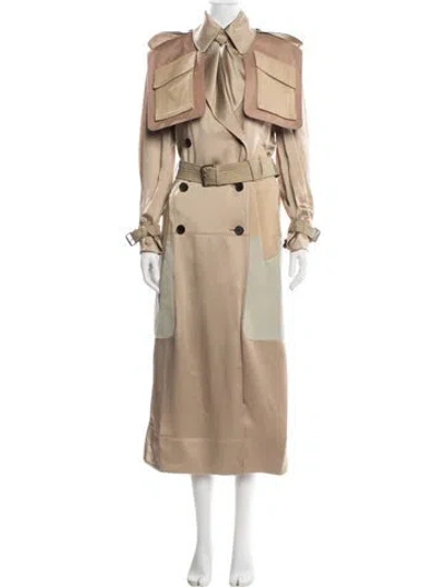 Pre-owned Valentino Trench Coat In Neutrals