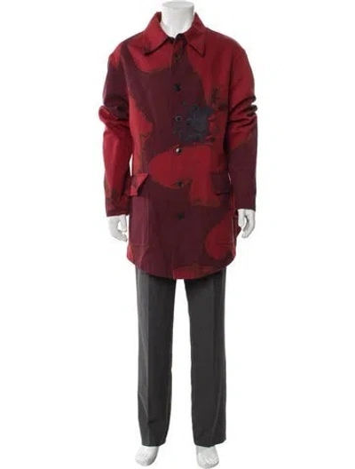 Pre-owned Valentino Trench Coat W/ Tags In Red