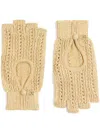 Valentino Garavani Fingerless Knitted Gloves In Lurex Woman Gold Uni In Gold