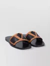 Valentino Trimmed Flat Sole Sandals With Open Square Toe