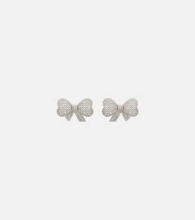 Valentino Garavani Trop Chou Swarovski-embellished Earrings In White