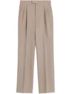 Valentino Wide-leg Pleated Wool-gabardine Trousers
