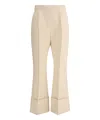 Valentino High Waist Tailored Trousers In Beige