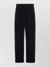 Valentino Garavani Cotton And Linen Blend Trousers In Black