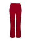 Valentino Silk Trousers In Red