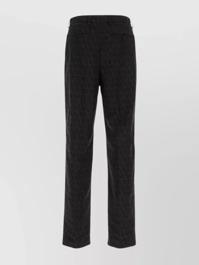 Valentino Trousers With Back Pockets And Belt Loops In Black
