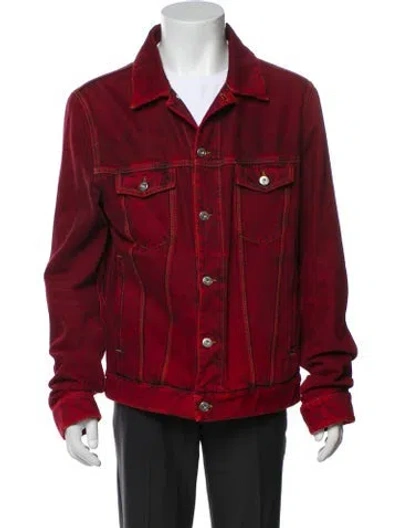 Pre-owned Valentino Trucker Jacket In Red