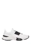 Valentino True Act Low Top Trainer In Mesh And Rubberised Fabric In White