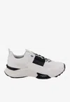 Valentino True Act Low Top Trainer In Mesh And Rubberised Fabric In White