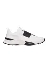 Valentino True Act Low Top Trainer In Mesh And Rubberised Fabric In White