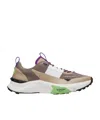 Valentino True Act Low Top Trainer In Mesh And Rubberised Fabric In White