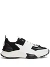 Valentino Garavani True Act Low Top Trainer In Mesh And Rubberised Fabric In Animal Print