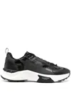 Valentino True Act Printed Canvas Sneakers In Black