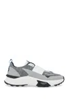 Valentino Garavani True Act Low Top Trainer In Mesh And Rubberised Fabric In Grey