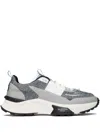 Valentino Garavani True Act Low Top Trainer In Mesh And Rubberised Fabric In Grey