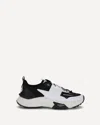 Valentino Garavani True Act Low Top Trainer In Mesh And Rubberised Fabric In Animal Print