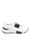 Valentino True Act Low Top Trainer In Mesh And Rubberised Fabric In White