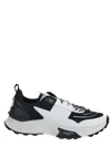 Valentino True Act Leather-trimmed Mesh And Rubber Sneakers In White