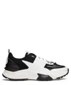 Valentino True Act Leather-trimmed Mesh And Rubber Sneakers In White