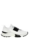 Valentino True Act Low Top Trainer In Mesh And Rubberised Fabric